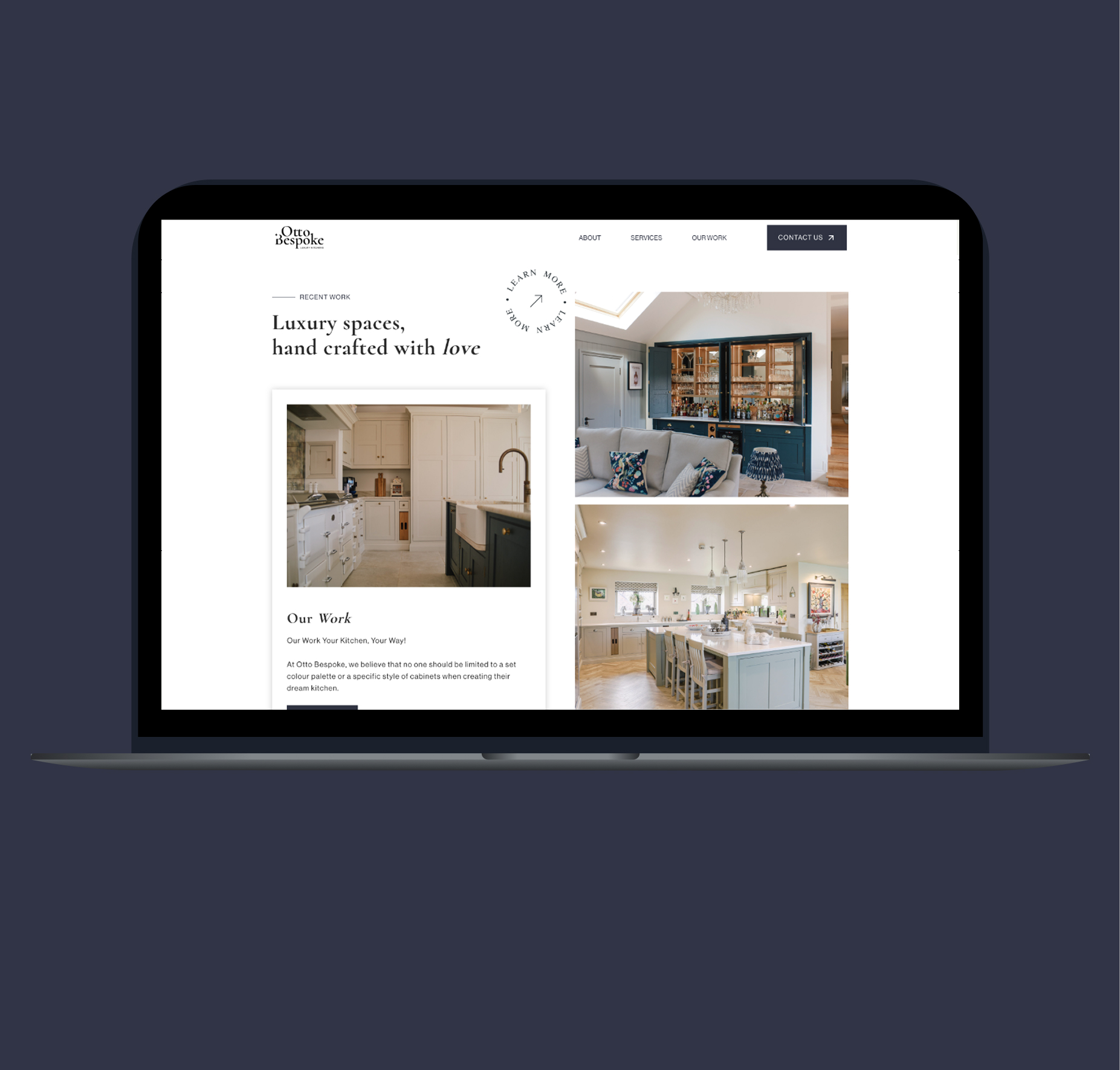 Graphic depicting UI-styled buttons with different categories of interior design items on top of an image of a modern interior living room.