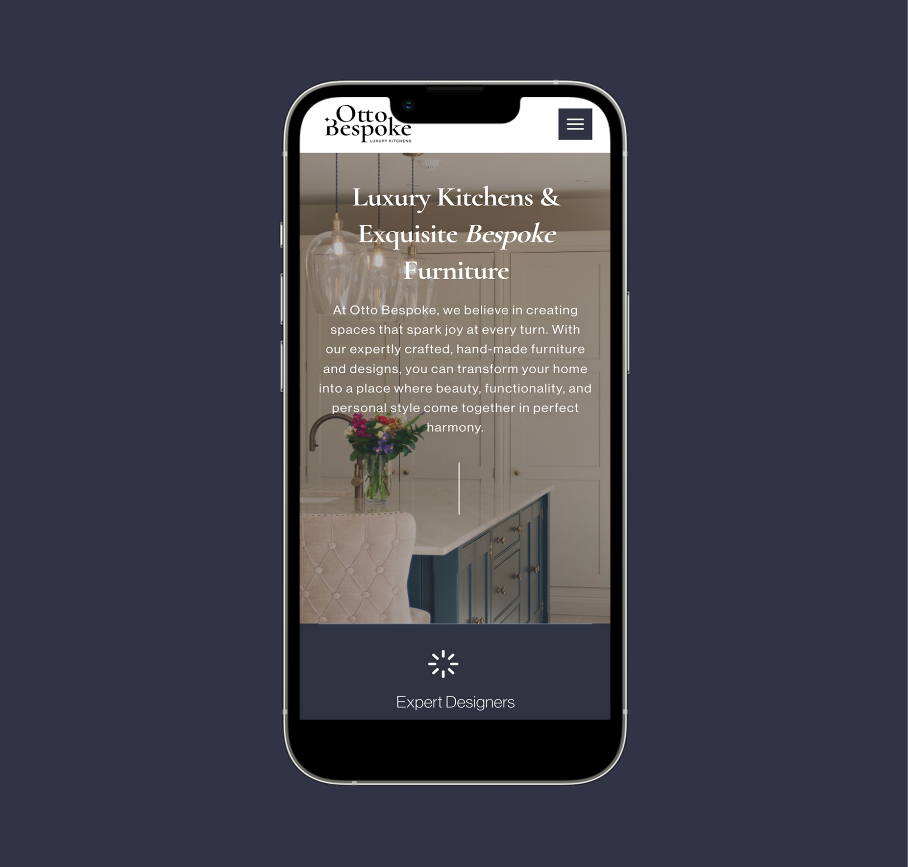 Graphic depicting UI-styled buttons with different categories of interior design items on top of an image of a modern interior living room.