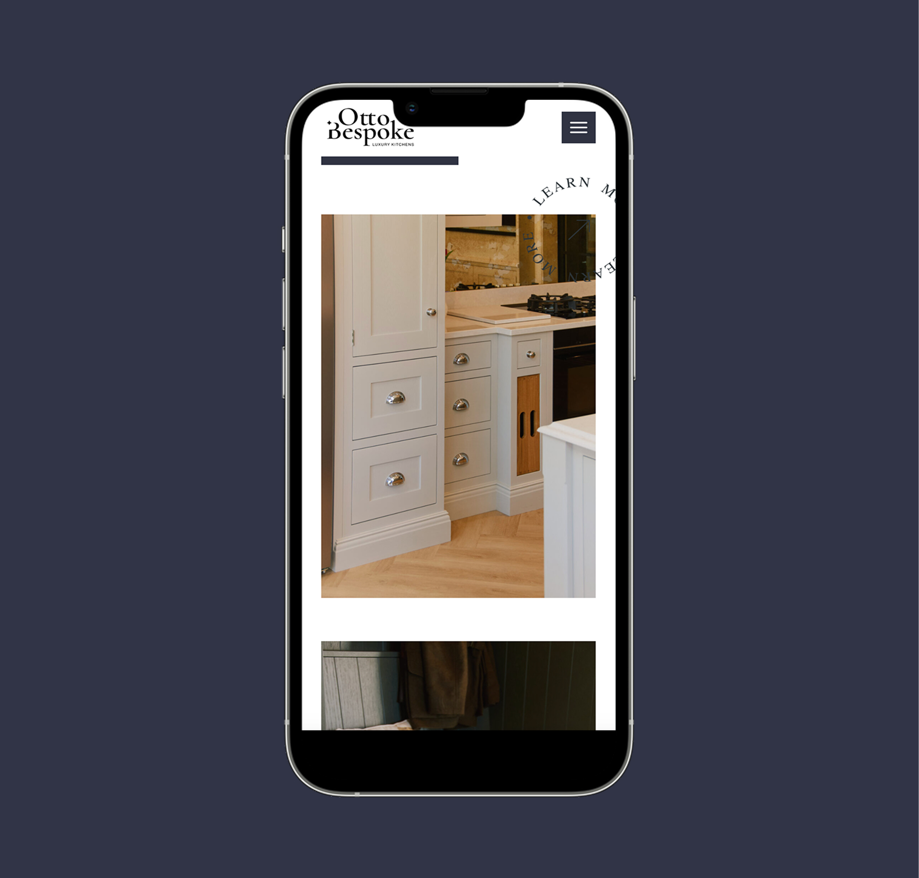 Graphic depicting UI-styled buttons with different categories of interior design items on top of an image of a modern interior living room.