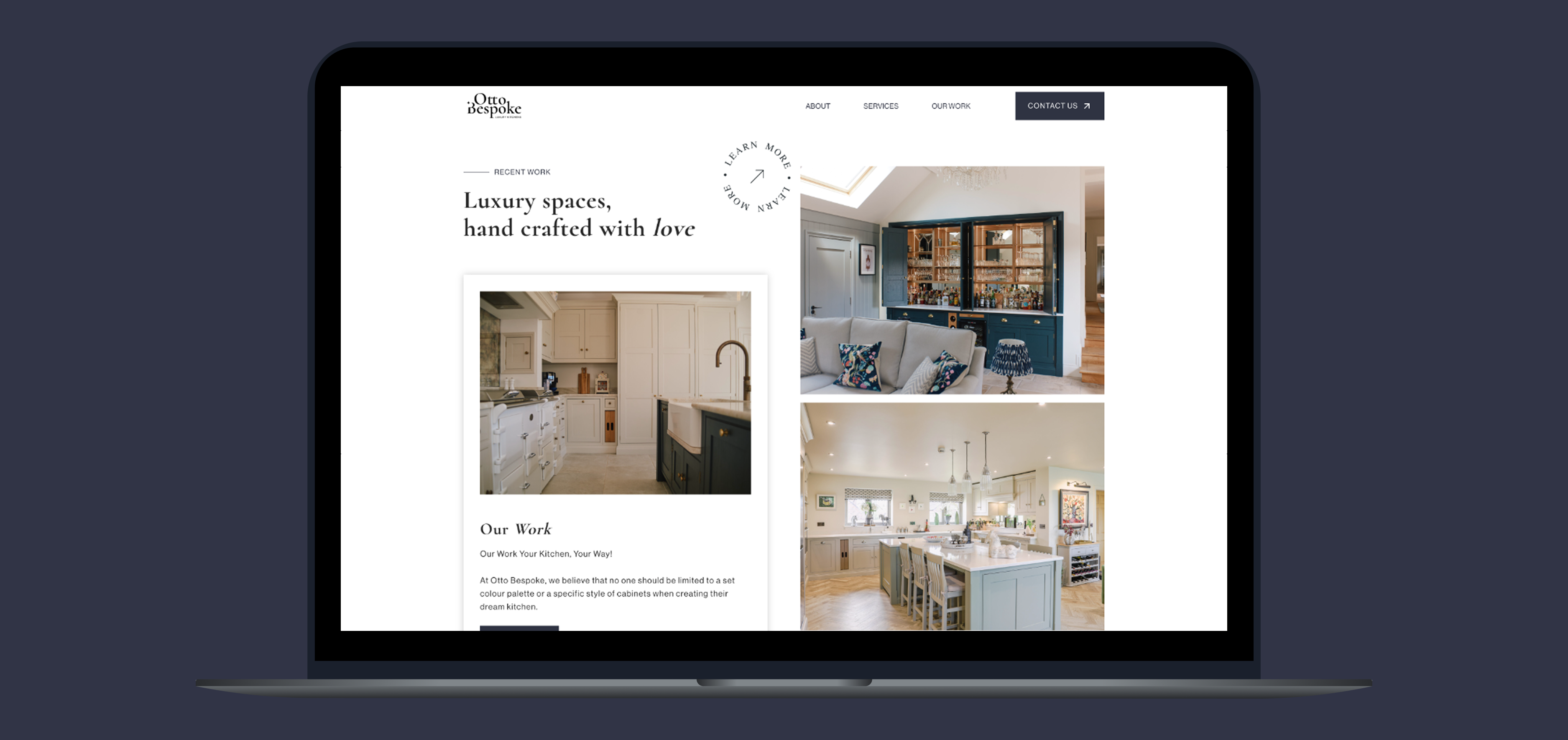 Graphic depicting UI-styled buttons with different categories of interior design items on top of an image of a modern interior living room.