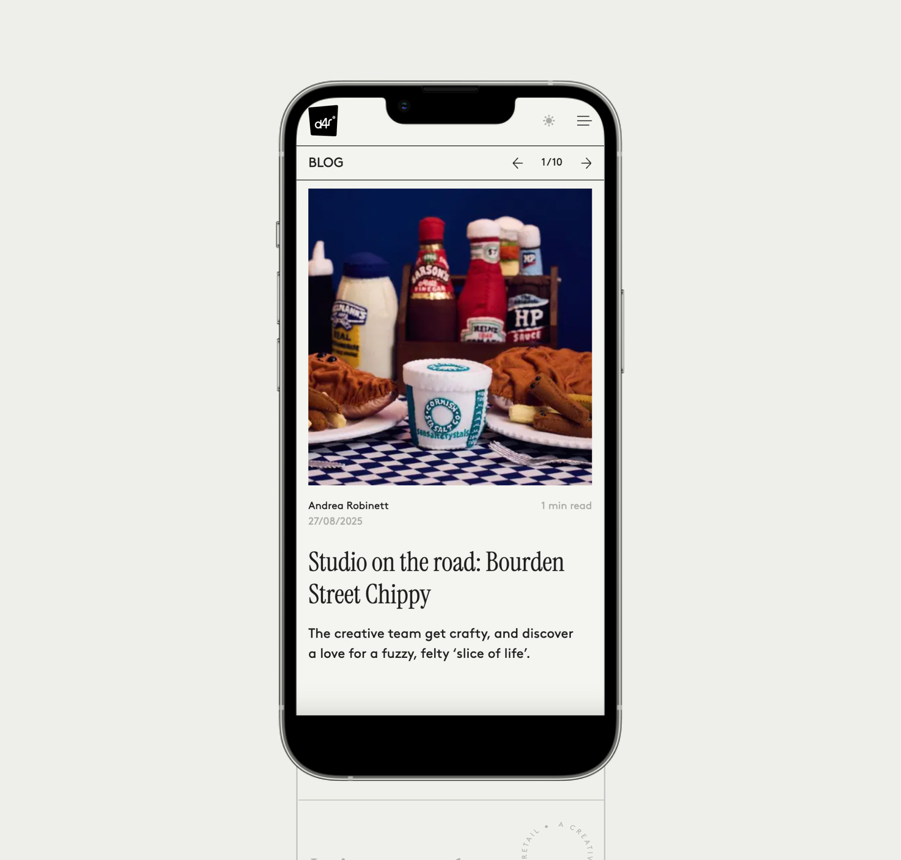 Graphic of a close up of a website depicting an Our Projects page with sample project names and dates.